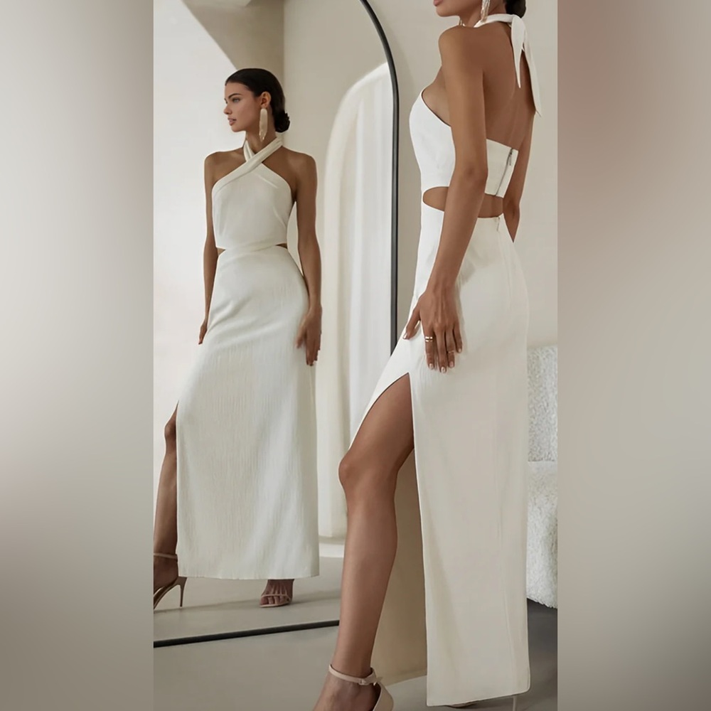Halter cutout dress